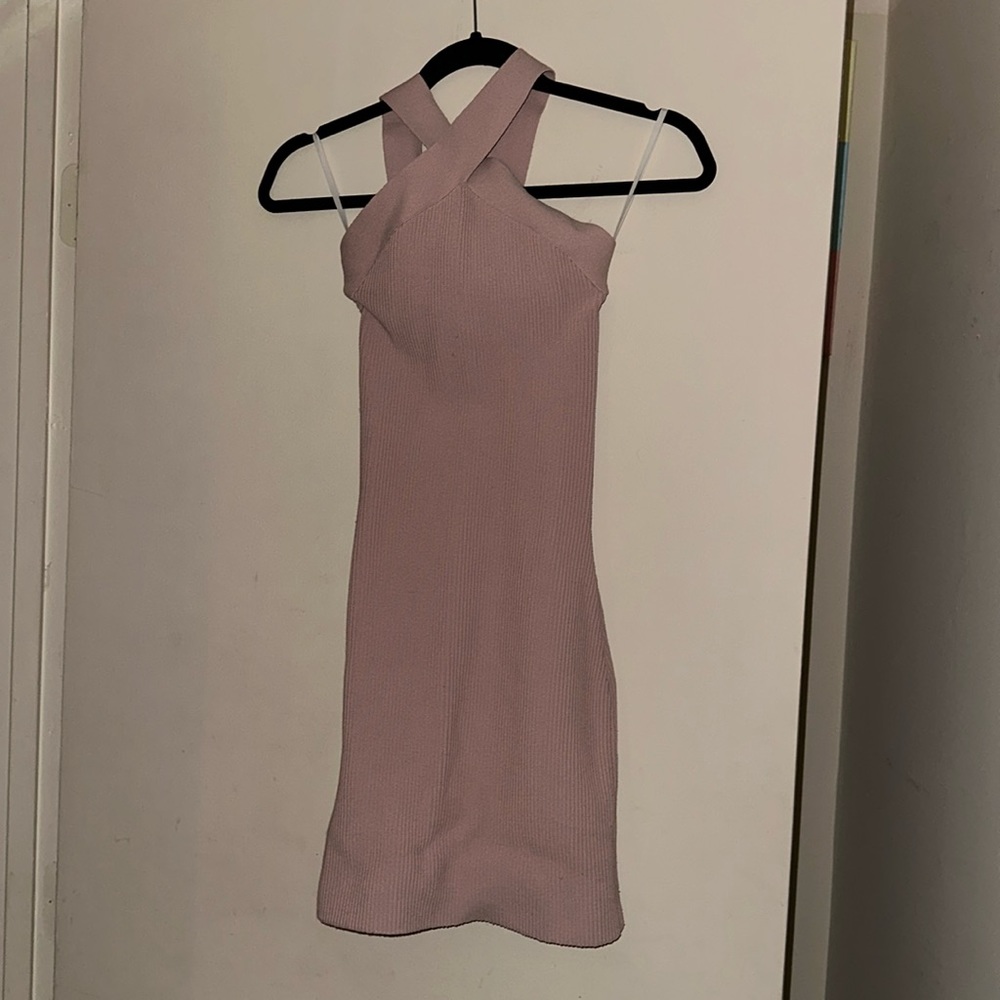 Aritzia Body con pink dress